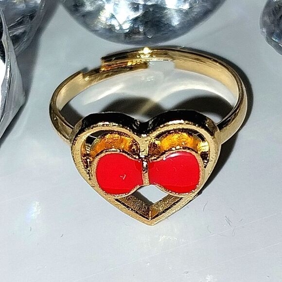 Super cute girls jeweled adjustable ring - Picture 4 of 4